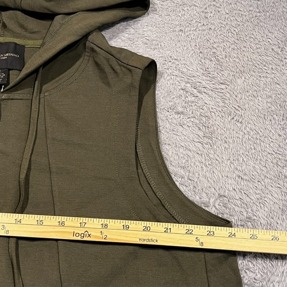 Christian Siriano Sleeveless Hooded Swing Utility Jacket Women's 1X Green - Picture 5 of 11